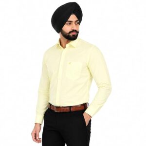 XJARVIS Clifton Men’s Formal Shirt | Premium Soft Cotton Blend Regular Fit Shirt for MenFull Sleeve Spread Collar Office Wear Casual Shirt with Pocket